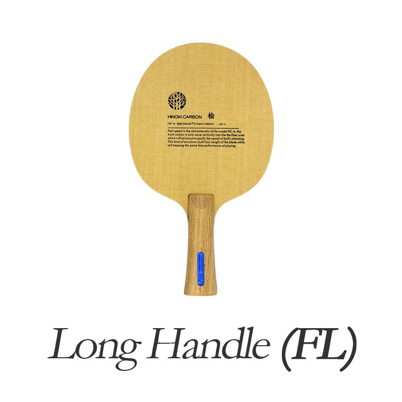 Original SANWEI HC6S Hino-Carbon Table Tennis Blade Racket (Light Weight, 3+2 HINOKI CARBON OFF+) HC-6S Ping Pong Bat Paddle: Long handle FL