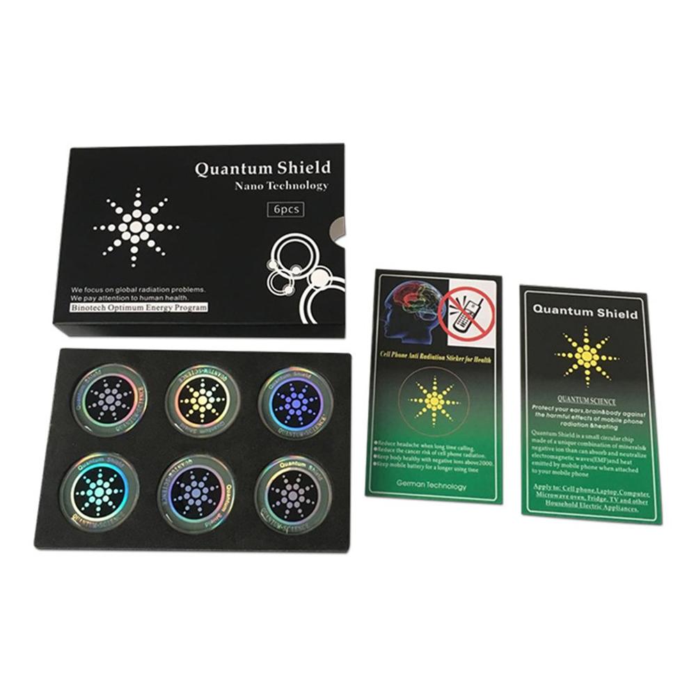 Anti-Radiation Stickers For Mobile Phones Round Shape Electromagnetic Shield Anti-Electromagnetic Wave Patches 6 Pieces