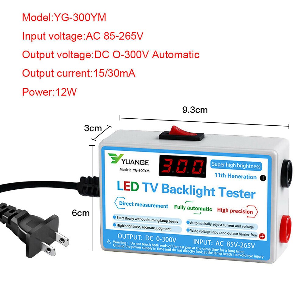 LED TV Backlight Tester 0-300V Output LED TV Backlight Tester Multipurpose LED Strips Beads Test Tool Measurement Instruments