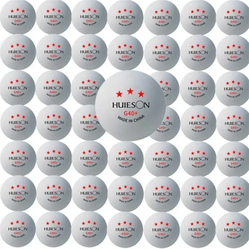 100 stks/zak HUIESON 3 Ster ITTF Standaard Pingpongballen Nieuw Materiaal ABS + Professionele Tafeltennisballen Voor Concurrentie