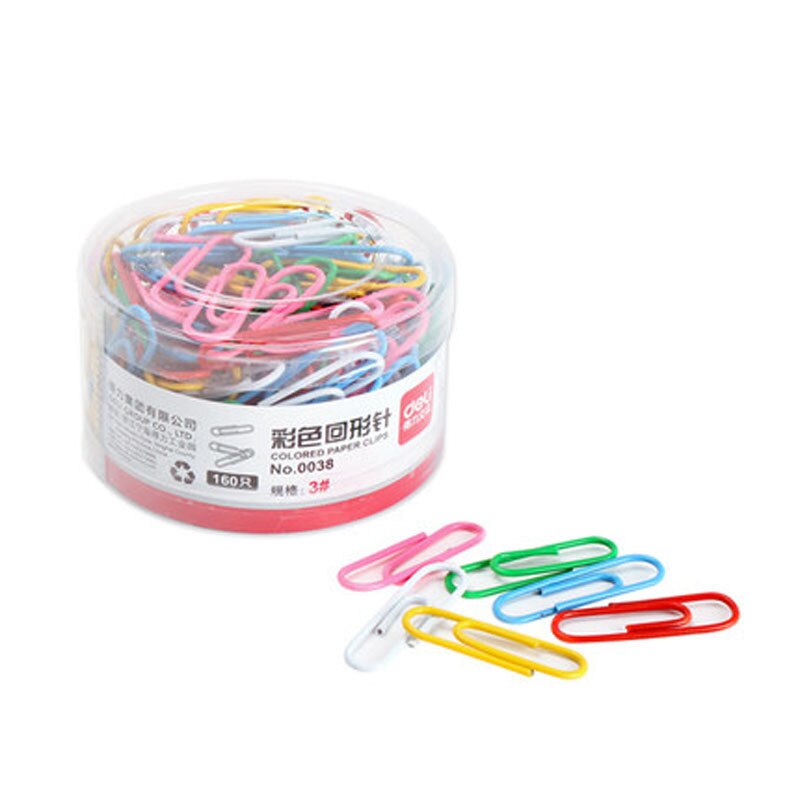 100pcs / 160pcs 29mm color paper clips, paper clips, school office supplies for student stationery