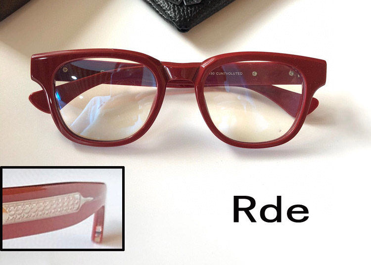 Cody Sanderson Acetate Sheet Glasses Cool Punk Style Prescription Frame: Red