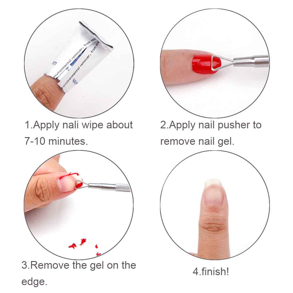 Nail Gel Polish Remover Culticle Pusher Cleaner Nail UV Gel Lak Remover Dead Skin Removing Stainless Steel Manicure Nail Art
