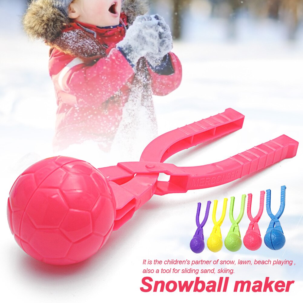 Snebold maker vinter strand børn skimmel værktøj sjov udendørs sport sne kamp legetøj tilfældig farve dejlige spil søde klip