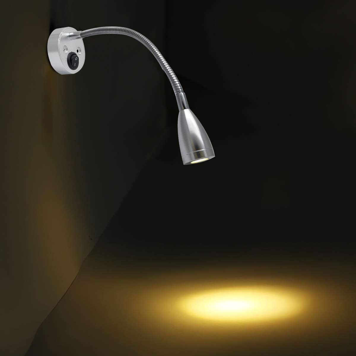 12V Interior Warm Light 3500K LED Spot Reading Light Lamp Switch For Camper Van Caravan Boat RV Motorhome Truck