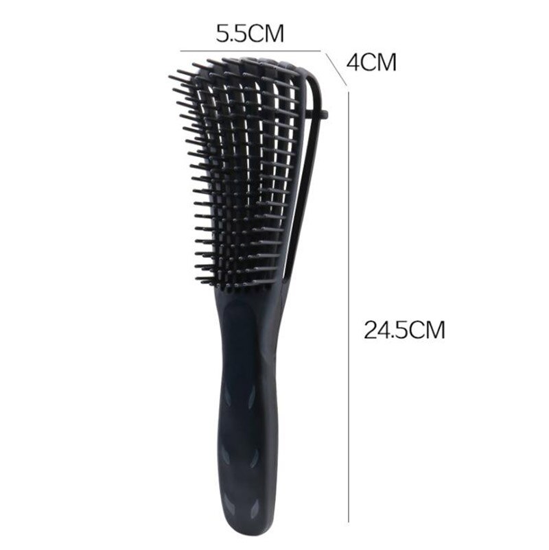 Detangling Hair Brush Hair Comb Octopus Comb Hair Scalp Massager for Adults & Kids Hair Kinky Wavy Detangler Comb & Brush: Black