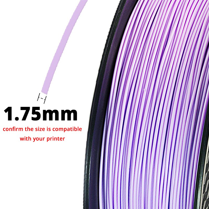 TOPZEAL Taro Paarse Kleur PLA Filament 343m Lengte 3D Filament 1KG 1.75mm 3D Filament Ruwe materialen