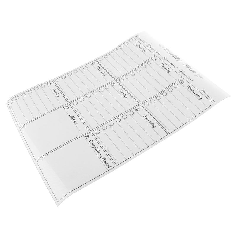 Calendario con pegatinas magnéticas para pared de frigorífico, planificador mensual, pizarra blanca, borrado para cocina, 42x30cm