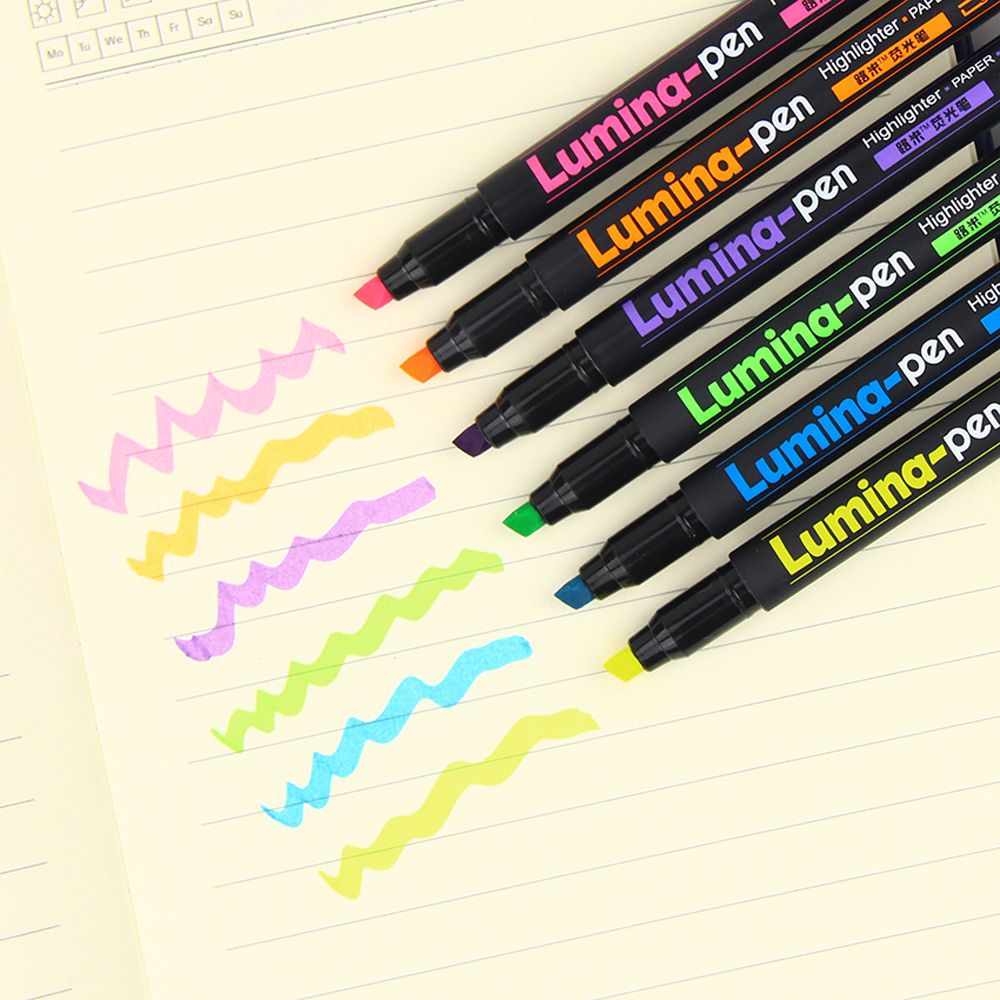Lumina pens Highlighter for paper copy fax DIY drawing Marker pen Stationery office material School supplies