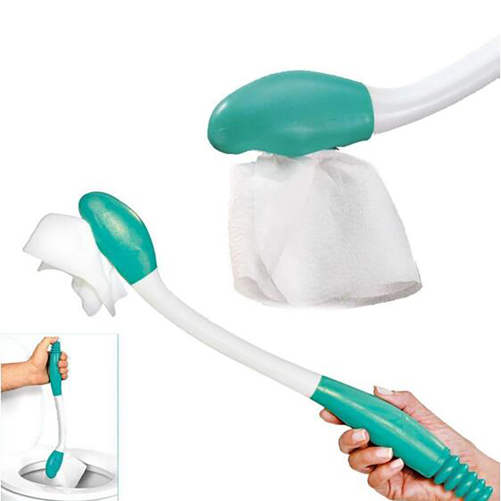 Toilet Aid for Wiping Long Handle Reach Tissue-Stick Toilet Comfort Aid Tissue Grip Helper for Limited Mobility