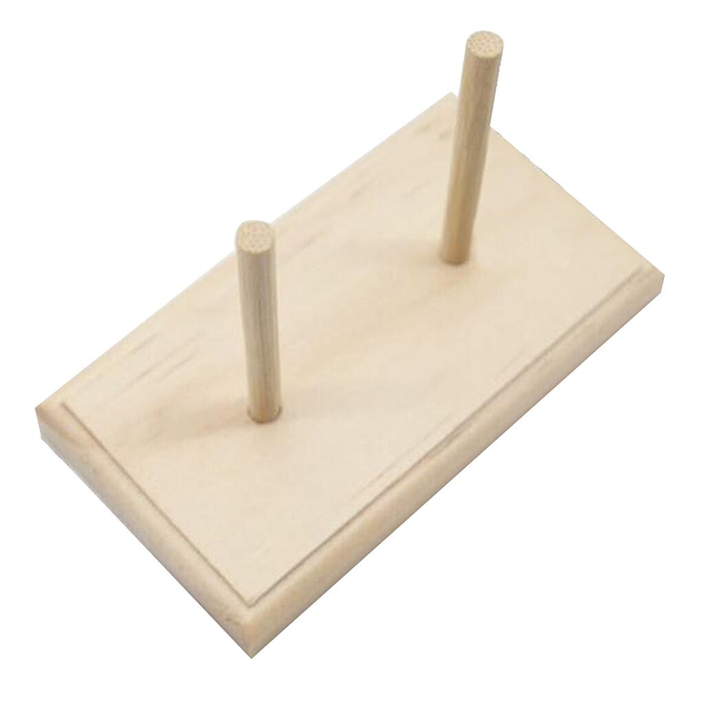 Wood Thread Stand Rack Holds Organizer Wall Mount 2 Spool Cone Embroidery Machine Sewing Storage Holder