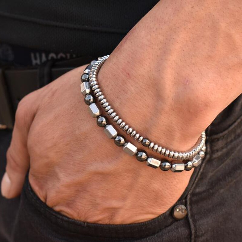 2020 gorący modny mężczyzna bransoletka lew urok Handmade Strand kamień bransoletka z paciorkami dla mężczyzn biżuteria prezent Pulsera Hombre: 8