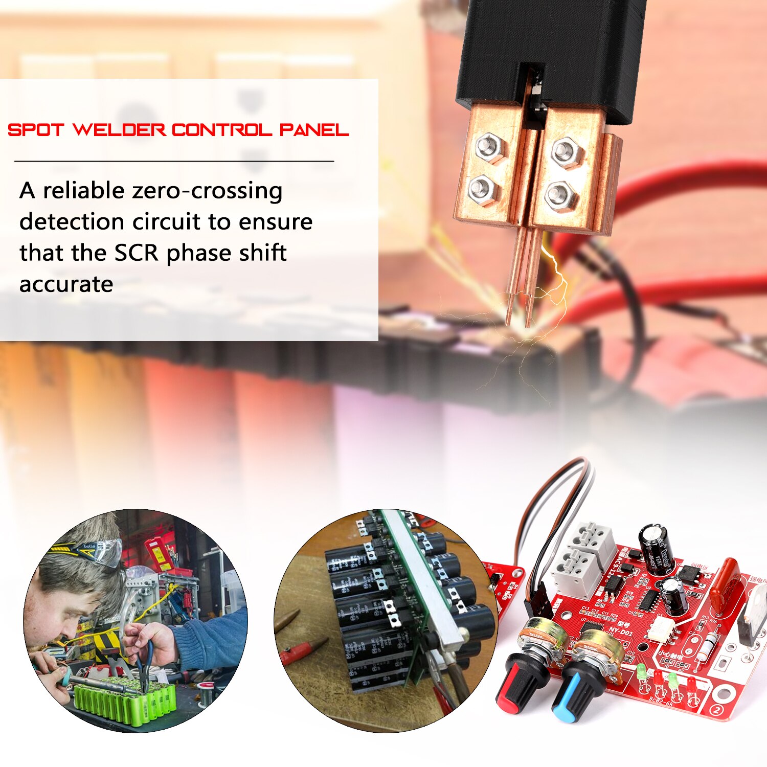Puntlasmachine diy controller paneel tijd- en stroomregelfunctie met digitaal display