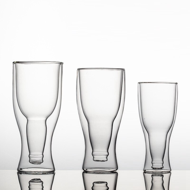Cocktail vinglass krus dobbel vegg krus øl vinglass whisky champagne glass kaffekopp vodka kopper flaske stil
