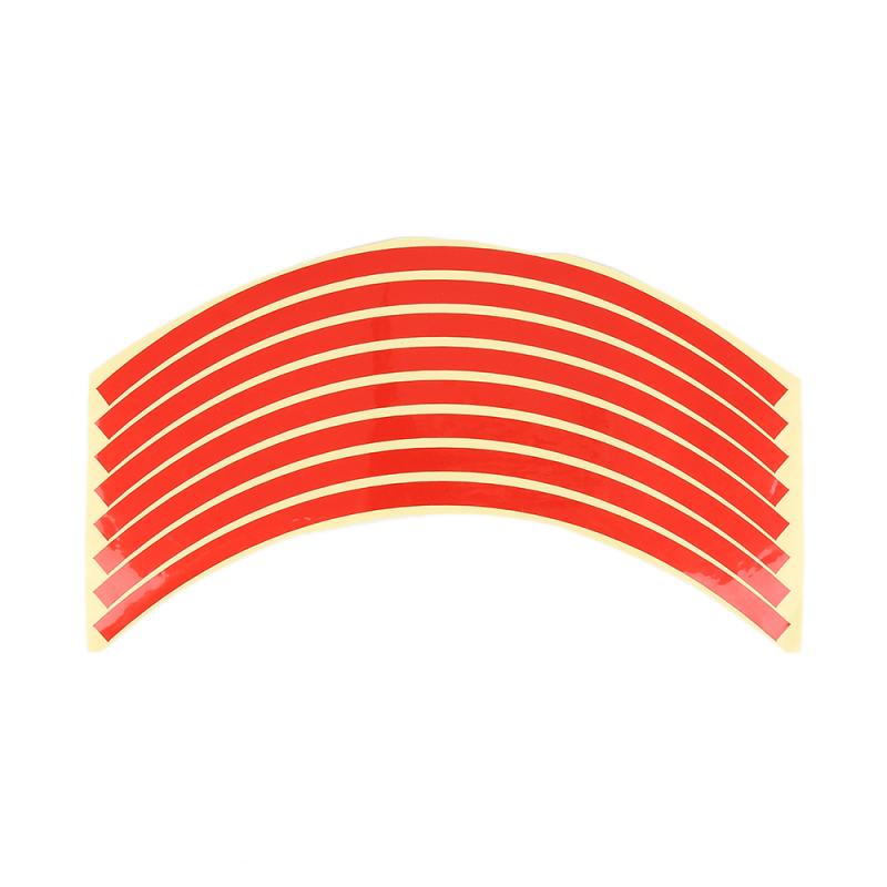 8 sztuk naklejki rowerowe obręcz koła motocyklowego naklejki podnieś naklejki odblaskowe opony aplikacja taśmój bezpieczeństwa naklejki akcesoria rowerowe: czerwony