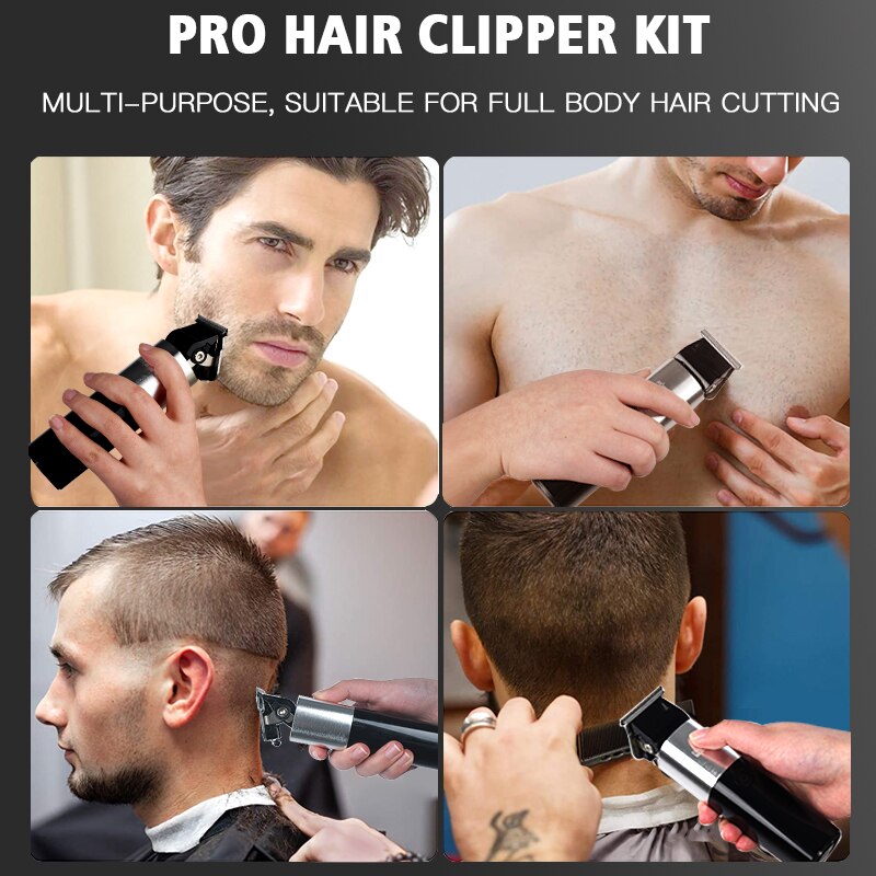 Cortadora de pelo de 2 velocidades para hombres, cortadora de pelo eléctrica de barba, máquina cortadora de pelo recargable, cuchilla de corte de pelo puede ser cero