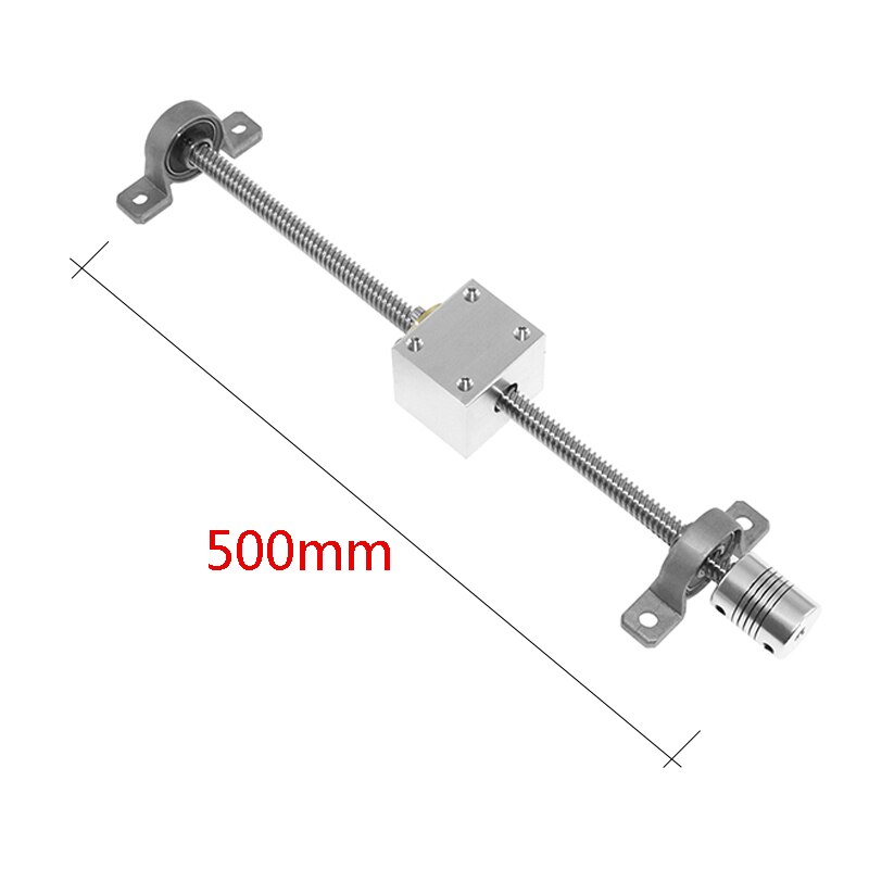 L500mm D8mm 8mm Horizontal Double voie vis d'accouplement roulement et arbre linéaire axe optique ensemble de roulements