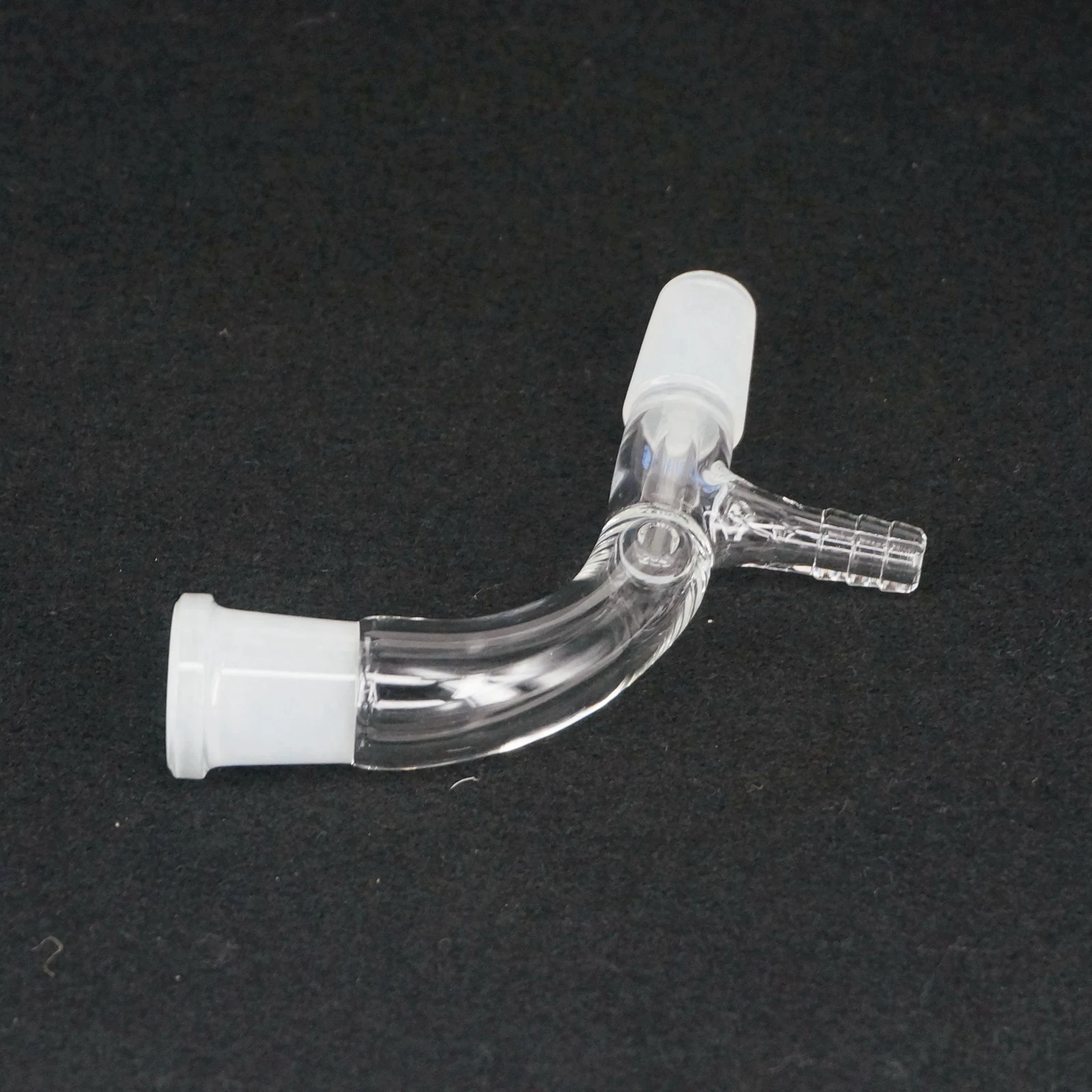 Receptor de vacío de vidrio para laboratorio, adaptador de cabezal de destilación, junta de 19/26 grados, 105