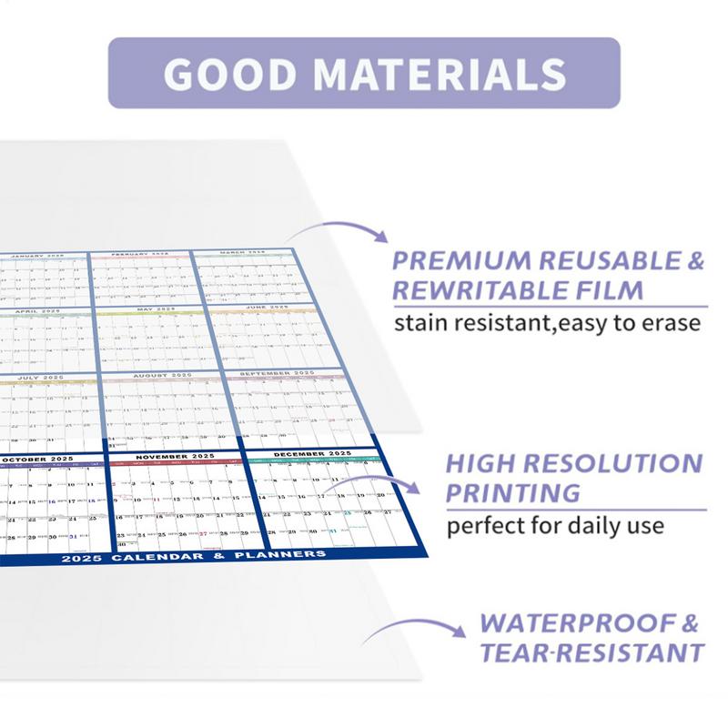 Plan Calendar Adornment Digital Wall Planner Annual Schedule Mounted Erasable For Bedroom Living Room Planning Schedule