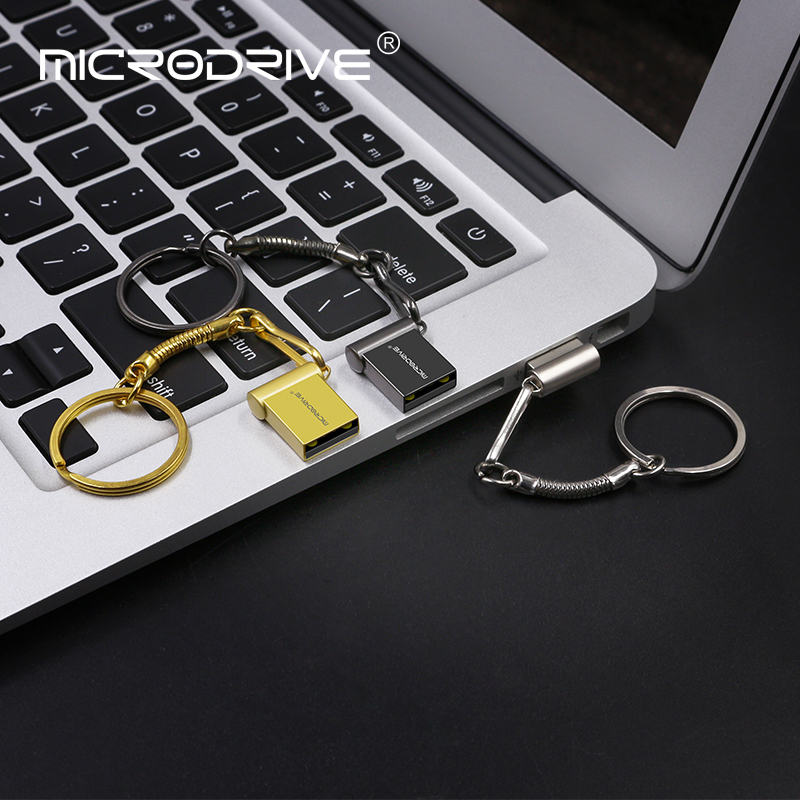 Micro mini unidad flash USB de metal USB 2,0 1 gb 2gb 4gb 8gb 16gb 32gb de memoria de 64gb y 128gb 100% capacidad real mini pluma de disco U