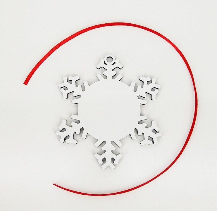 Lote de 20 unidades de colgante de decoración navideña, en blanco, sublimación, MDF, dos caras estampada, DIY, impresión por transferencia térmica