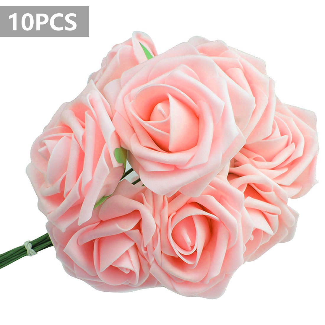 10 Heads 7CM Artificial Rose Flowers Wedding Bride Bouquet PE Foam DIY Home Decor Rose Flowers Wedding Decoration 11 Colors