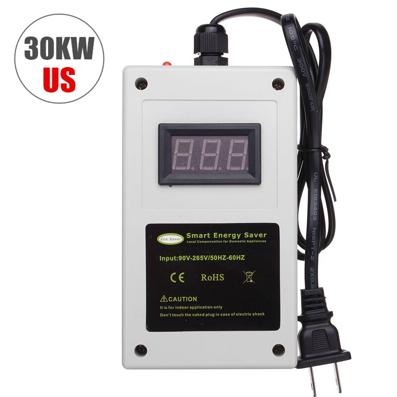 LEORY Smart Power Saver Plug - 30KW Digital Voltage - For Home Office Commercial Use