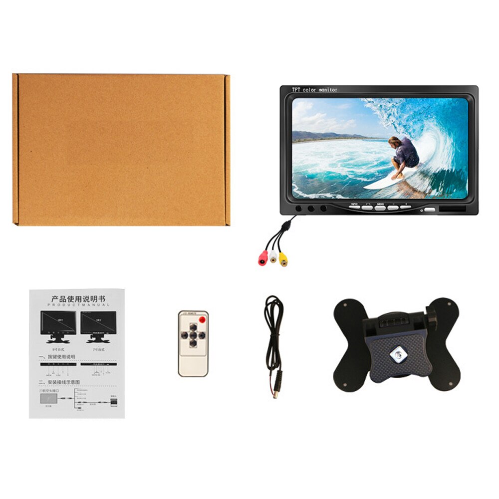 7 inch Widescreen HD 1024 * 600 Small LCD Monitor with AV / VGA / HDMI-Compatible Mini Desktop LCD Monitor