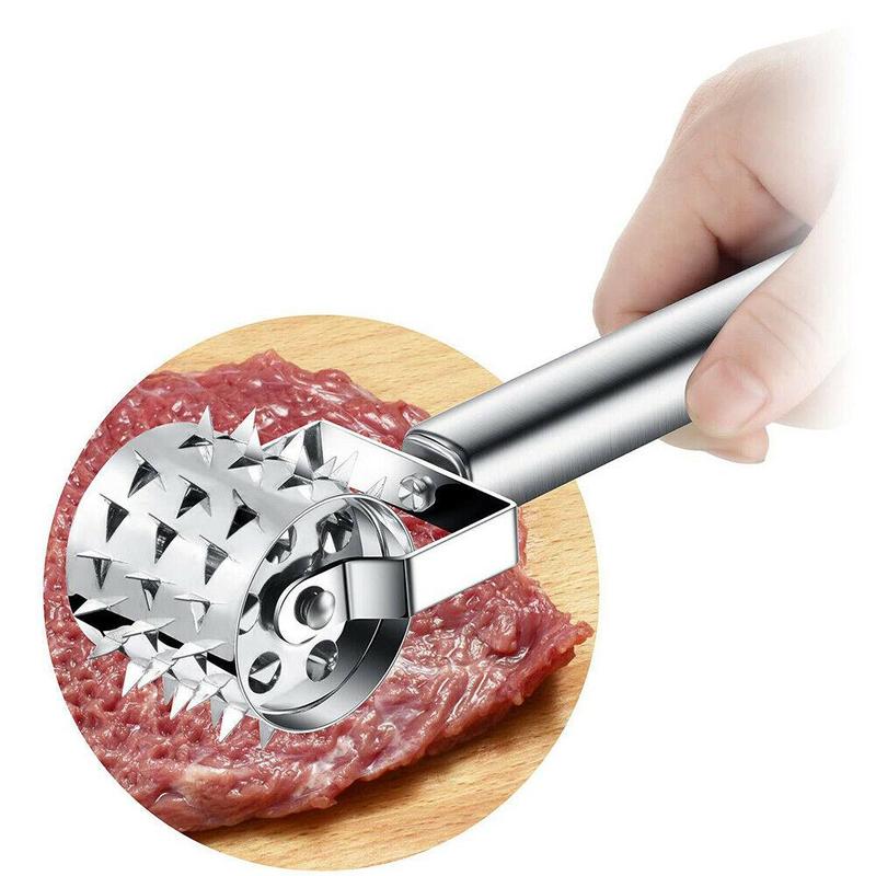Stainless Steel Rotating Meat Tenderizer Hammer Claws Needle BBQ Poultry Grilling Tools Kitchen Meat Mallet Pork Steak J5O8