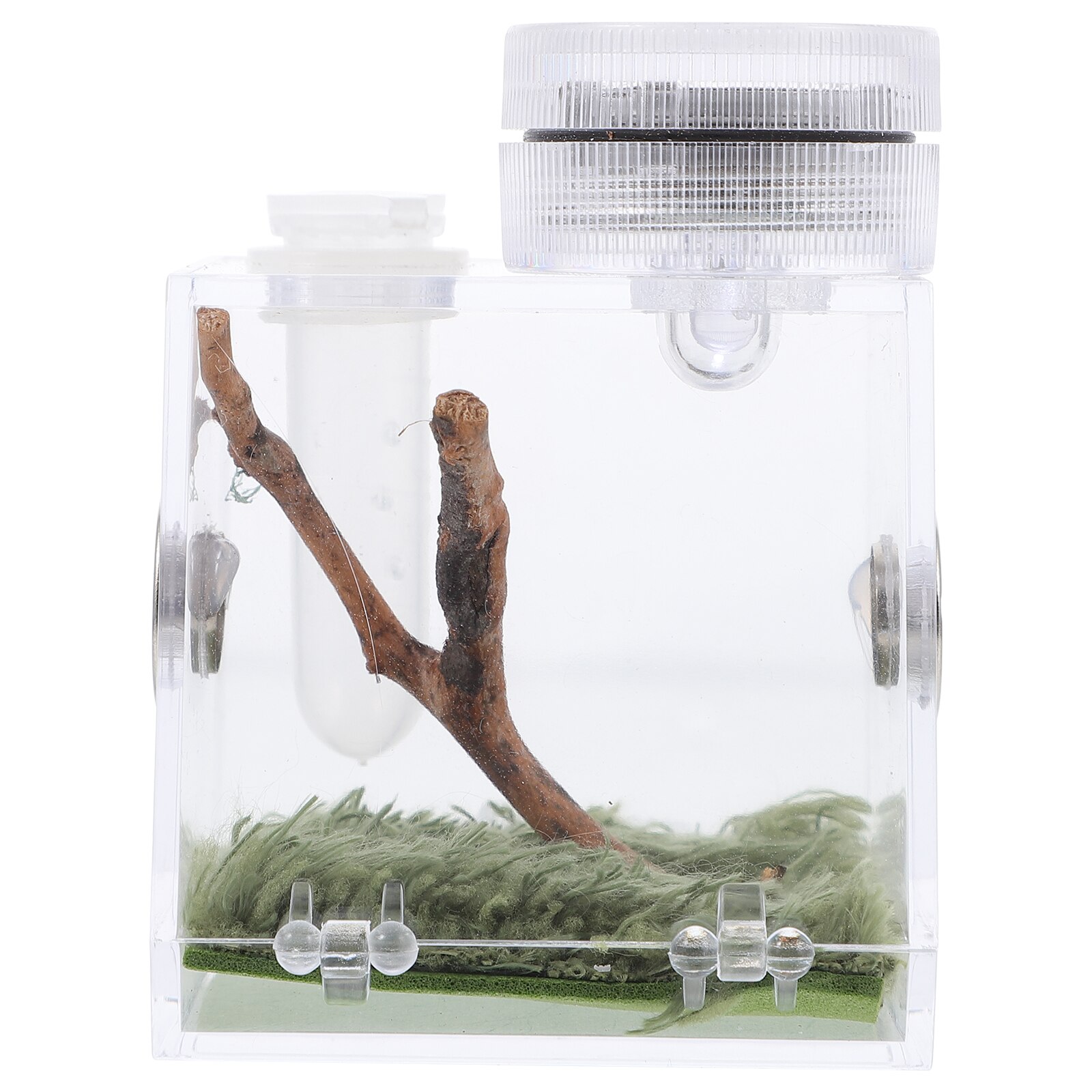 Spider Habitat Box Jumping Spider Breeding Case Spider Storage Box with Lamp Transparent Breeding Box for Spiders Small Insects: Assorted Color 2