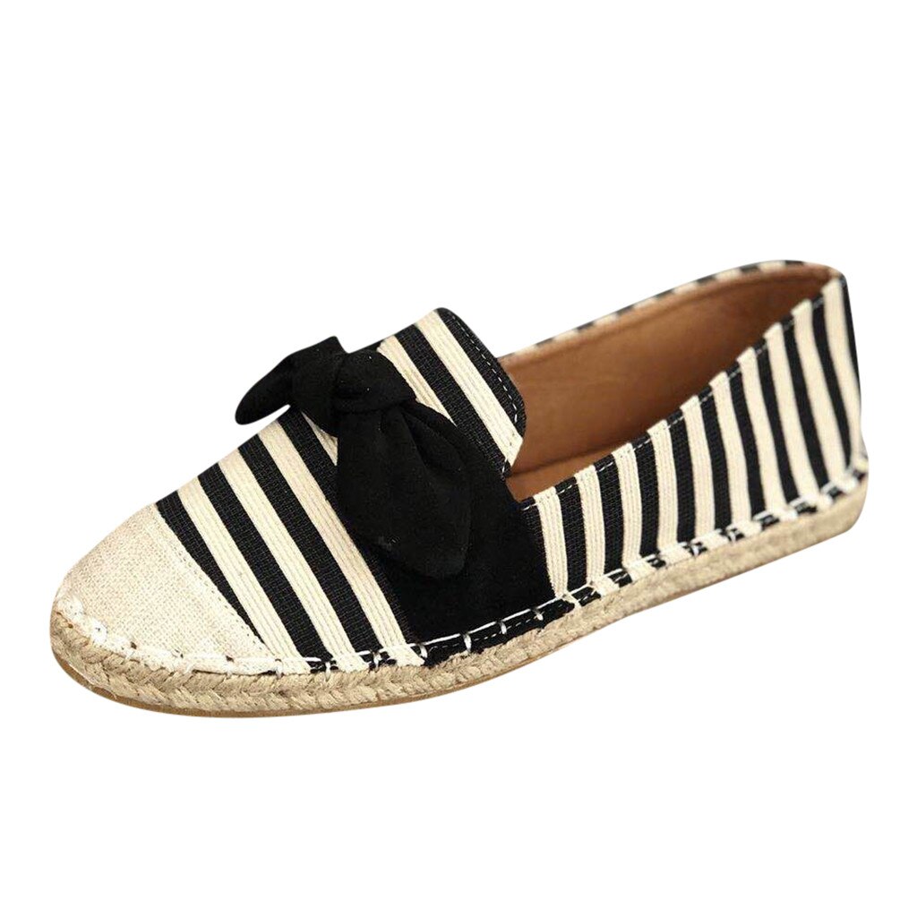 ladies sandals summer casual sandals womens sandals flat sandals women footwear comfor Set of striped fisherman s: Black / 8