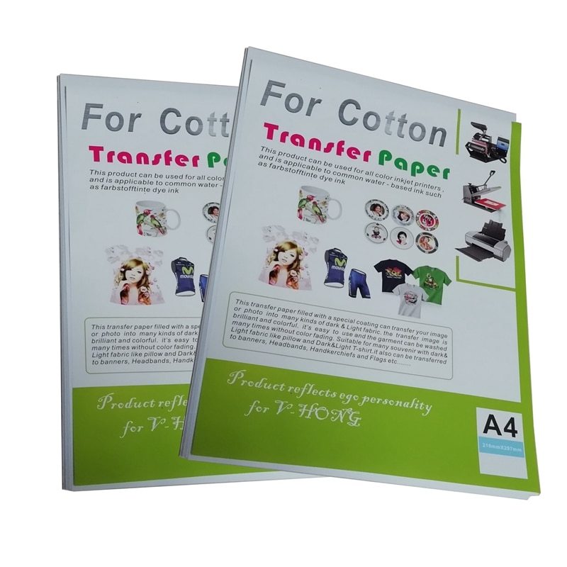 format A4 druk termotransferowy atramentowy żelazko na ciemnym t-shircie transfery papier LTR 8.5x11 "opakowanie wrażliwe drukowanie projektu