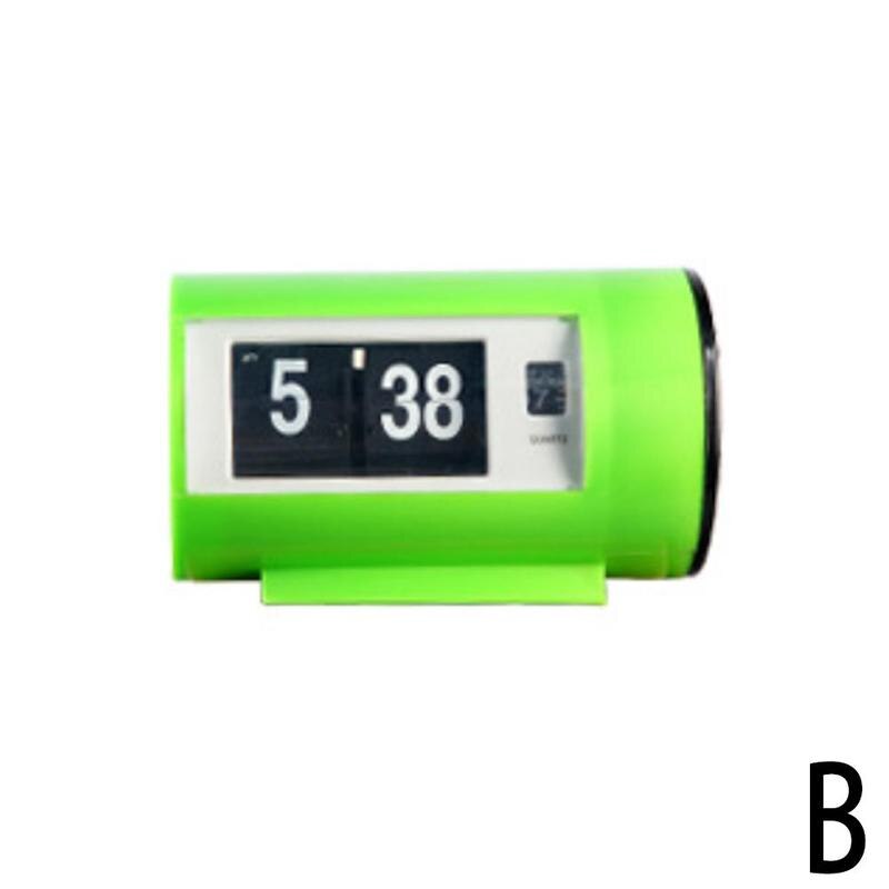 Digital Retro Table Alarm Clock Auto Flip Desk Clock Format PM 12 Page Display Turning Timepiece Hours Desk AM/ Clock Flip W8D8