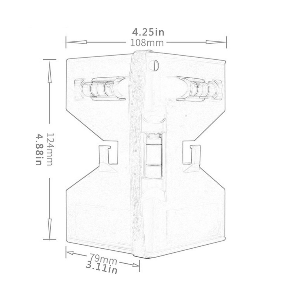 Adjustable Angle Tube Protractor With Magnetic Angle Ruler 3-in-1 Folding Angle Meter Protractor Horizontal Bubble Angle Ruler