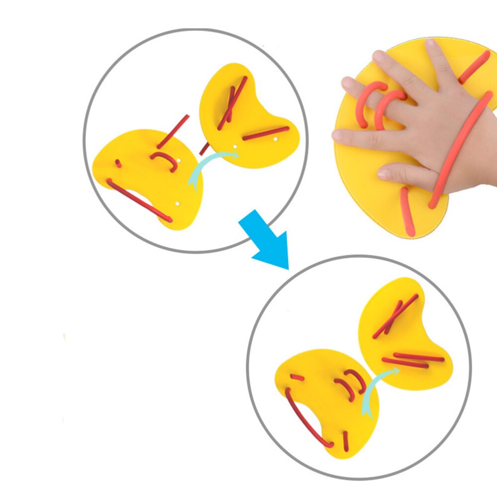Swim Webbed Swim Webbed Paddling Palm Swimming Training Equipment Free Size (Yellow)