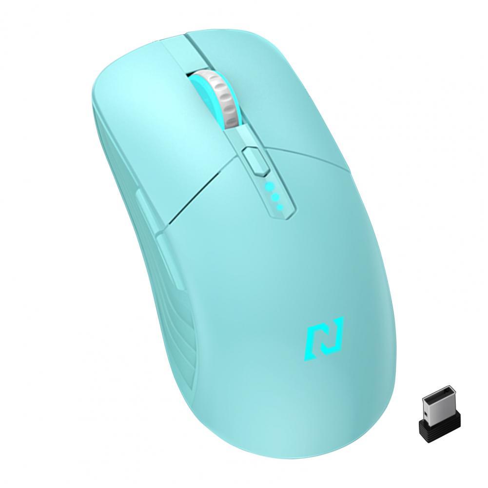 G12 Wireless Mouse LED 2.4G Slient Buttons Rechargeable Computer Optical Engine Gaming Mice for PC: Blue
