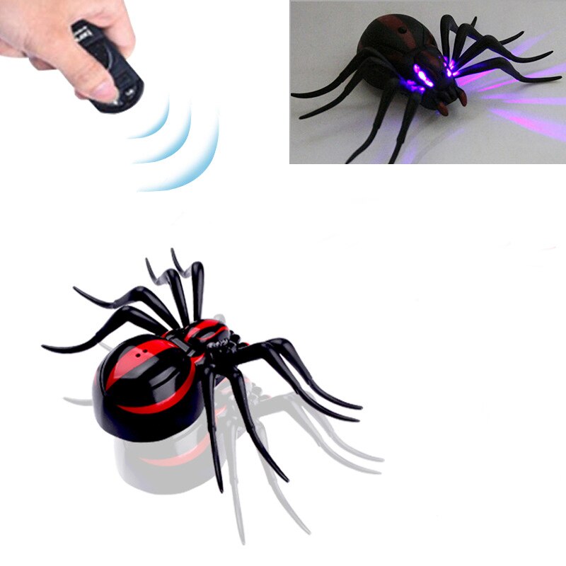 Remote Control Spider Scary Wolf Spider Robot Realistic Novelty Prank Toys Kid Creativity Decoration Jokes for halloween