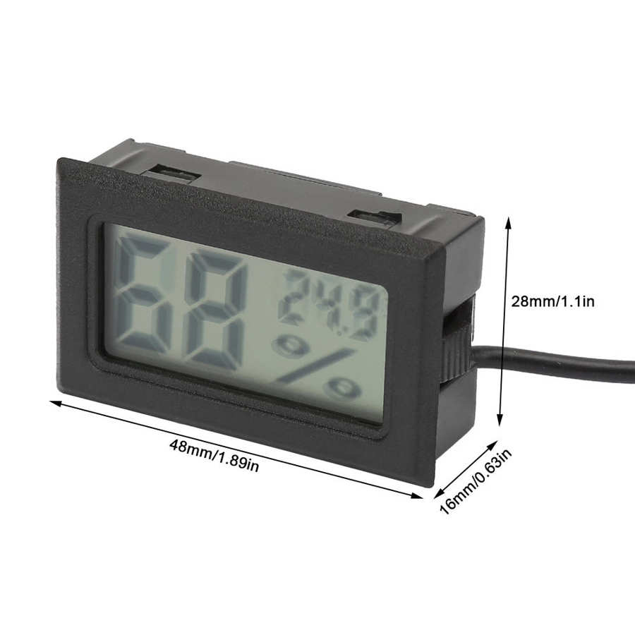 High Mini Digital Humidity Thermometer with Probe 1 5m Line