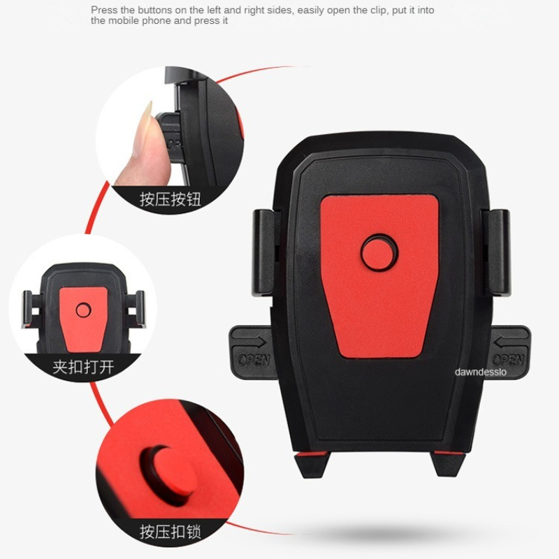 Motorcycle Bicycle Phone Holder Stand Auto Lock Moto Mobile Phone Holder Motor Bike Handlebar Clip Stand GPS Mount Bracket