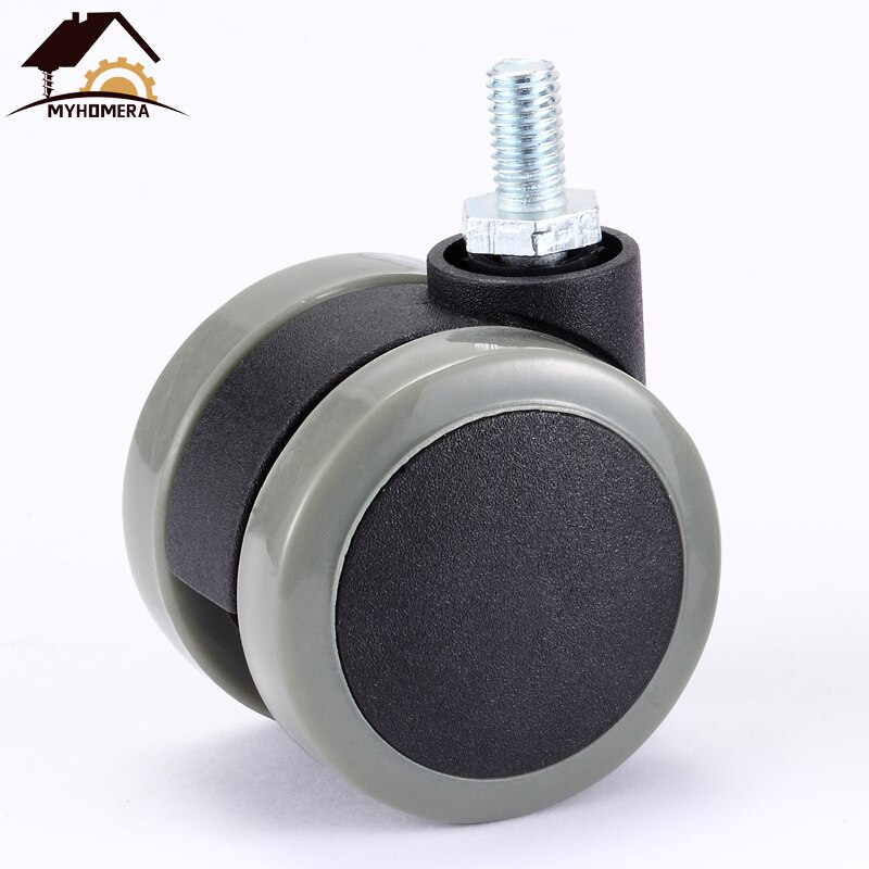 Myhomera 4 st 2 "  m8 universal mute stol hjulhjul kraftig 50kg svängbara länkhjul byt möbelhjul rullgummibroms