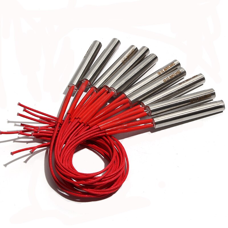 10 teile/los Patrone Heizung 12mm x 62mm/65mm/68mm/70mm/75mm Heizelement 180W/190W/200W/220W AC110V/220V/380V 201SUS