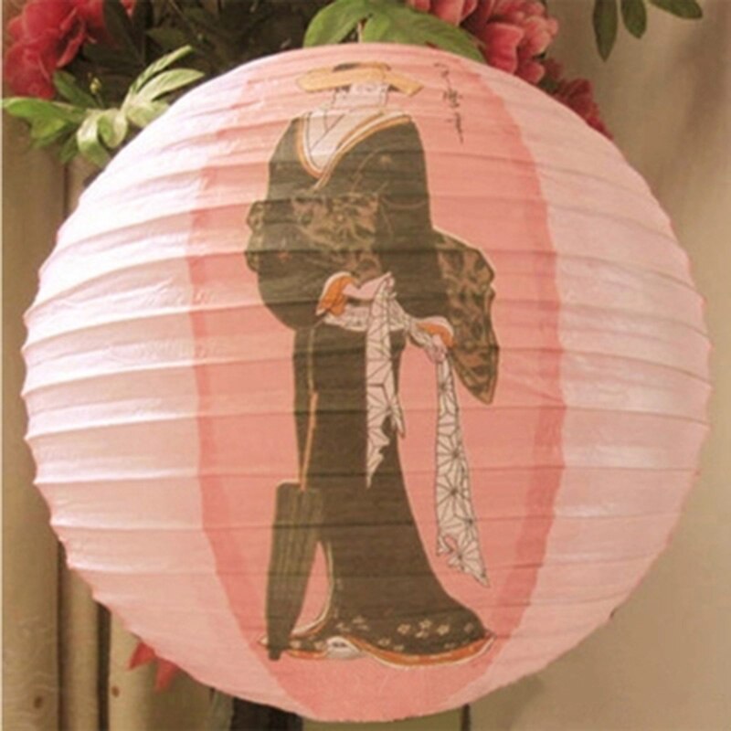 Lámpara de techo con forma de farolillo, estilo japonés, 40cm