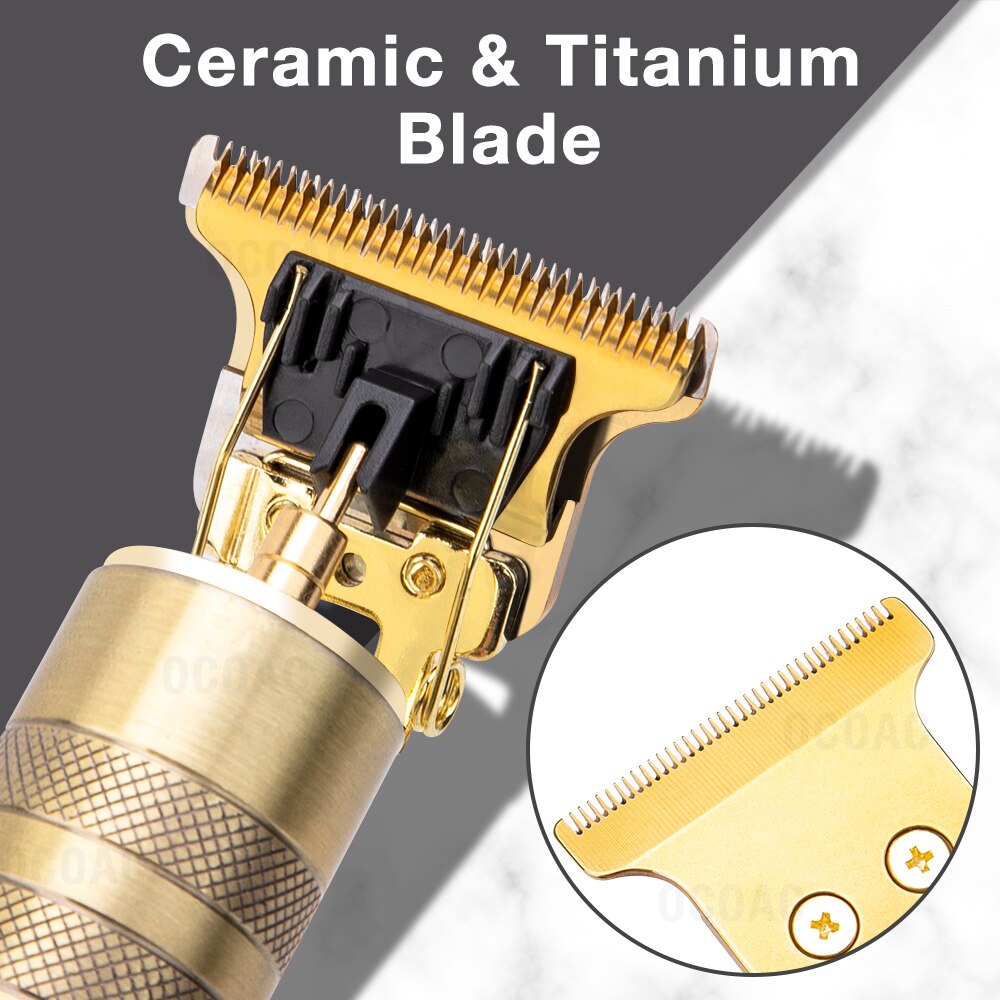 Haar Snijmachine Clipper Professionele Barbershop Oplaadbare Tondeuse Voor Mannen Elektrische Baard Scheerapparaat 0Mm Vintage T9