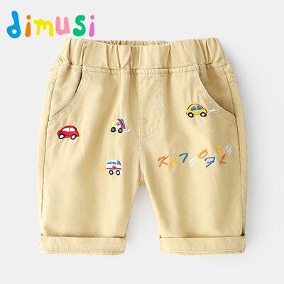 Dimusi sommar pojkar shorts byxor för pojkar flickor shorts barn bomull sport pojkar strand shorts barn barn pojkar kort 2-8y: Kaki / 3t
