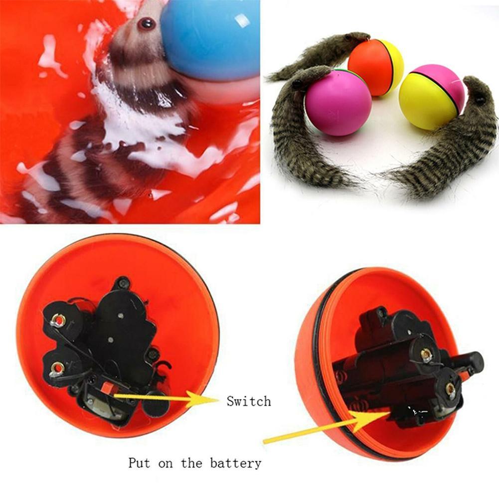 1PC Electric Pet Dog Cat Toys Beaver Weasel Toy Rolling Jump Balls Toys For Dog Puppy Dogs Funny Moving Toys Pet Supplies Random