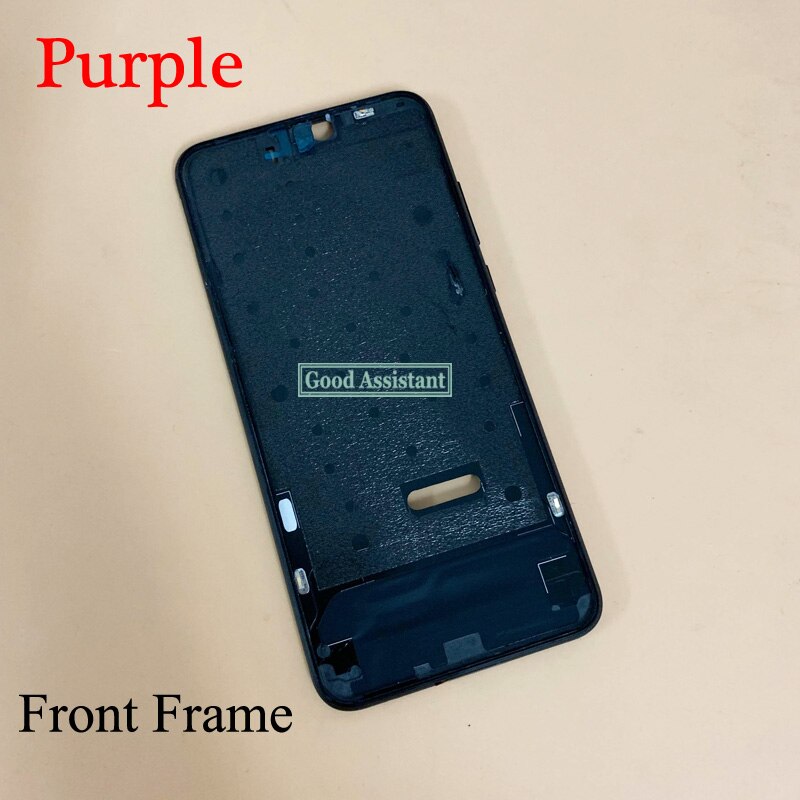 For Huawei Honor 8X / View 10 Lite LCD Faceplate Front Middle Frame Housing Battery Door Back Cover Housing Case Rear bracket: Purple front frame