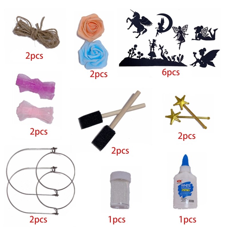 Girl Elf Craft Kit-Fun DIY Art and Craft Project for Kids-Make Your Own Elf in a Jar-Great for Art Deco Projects