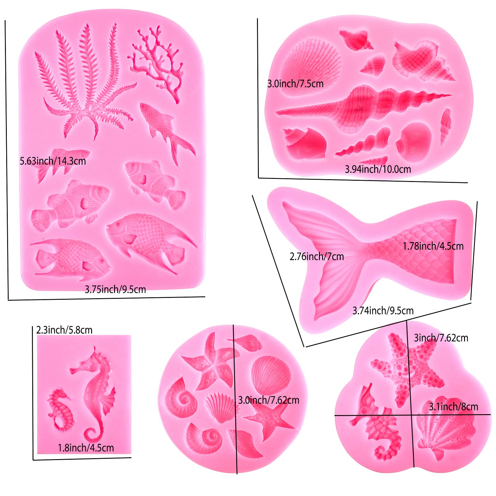 Marine siliconen mal zeepaardje schelp zeemeermin schildpad fondant chocolade sieraden sleutelhanger epoxy mal taart decoratie accessoires