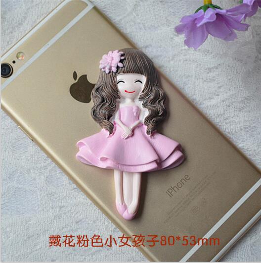 Cabochon de résine dessin animé filles | 1 pièce, grand Cabochon plat, Figurine Scrapbook, accessoires de décoration pour enfants, embellissements de téléphone bricolage: 6