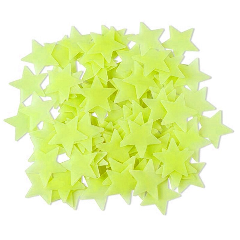 Fantasy Starry Sky Luminous Wall Stickers Glow In The Dark Stars Sticker Decals For Colorful Fluorescent Stickers Home Decor: Yellow